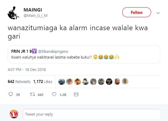 Maingi main_g1m follow wanazitumiaga ka alarm incase walale kwa gari frin jr elk
