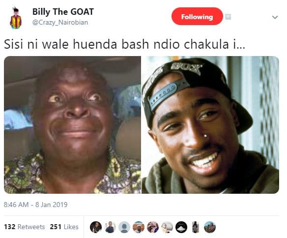 Billy the goat crazy_nairobian following sisi ni wale huenda bash ndio chakula i