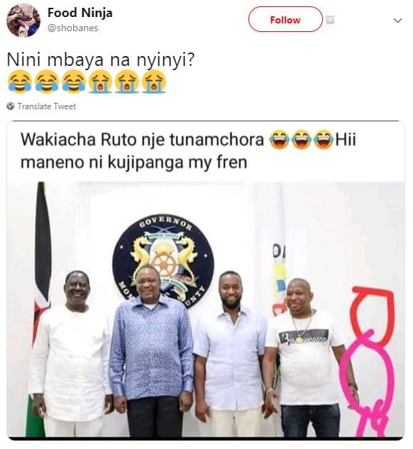 Food ninja shobanes follow nini mbaya na nyinyi? fèfèfè translate tweet wakiacha