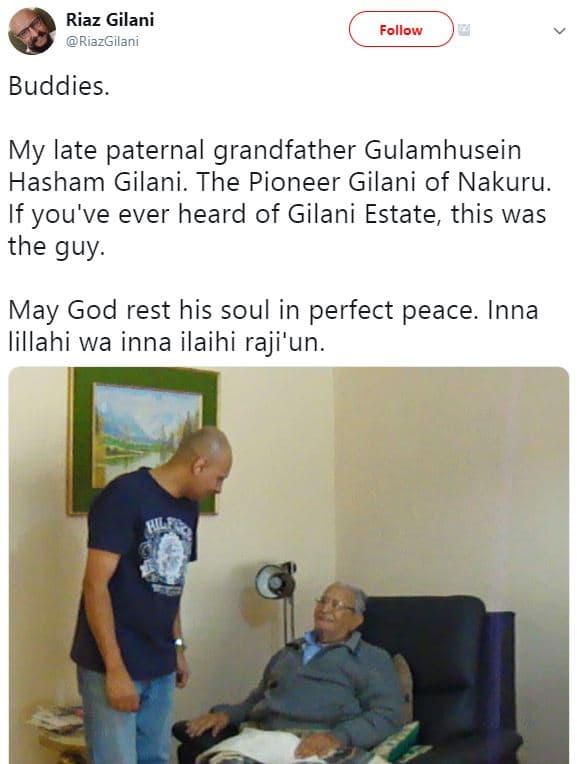 Riaz gilani riazgilani follow buddies. my late paternal grandfather gulamhusein