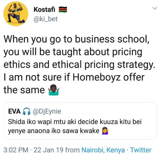 Kostafi ki_bet when you g0 to business school, you will be taught about pricing