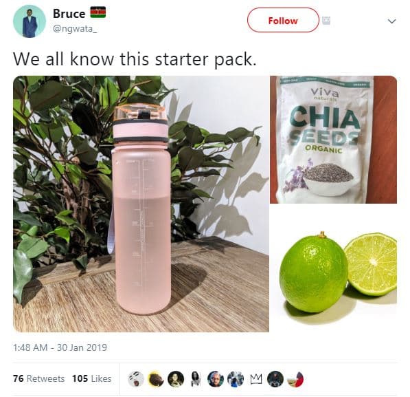 Bruce ngwata_ follow we all know this starter pack. viva chia gords organic 1,48