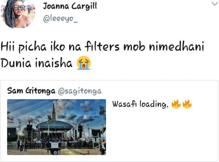 Joanna cargill leeeyo hii picha iko na fılters mob nimedhani dunia incisha sam g