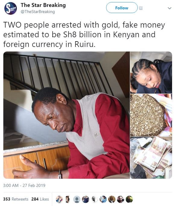 The star breal aking thestarbreaking follow two people arrested with gold fake m