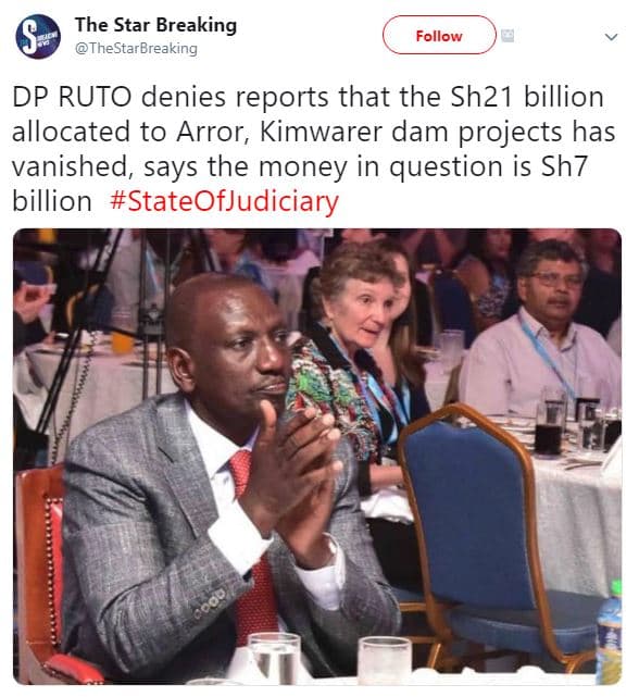 The star breal aking thestarbreaking follow dp ruto denies reports that the sh21