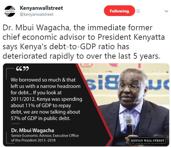 Kenyanwallstreet kenyanwalstreet following dr. mbui wagacha the immediate former