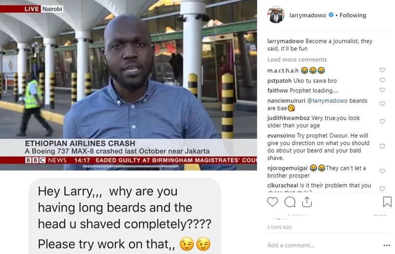 Live nairobi larrymadowo following larrymadowo become journalist they said, it'i