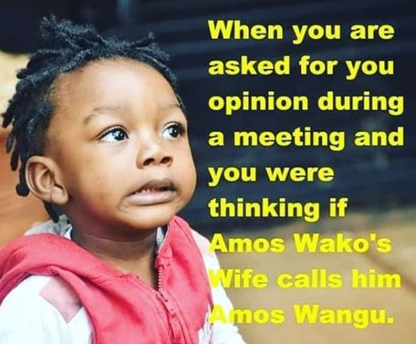 When you are asked for you opinion during a meeting and you were thinking if amo