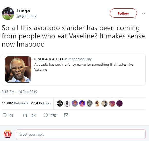 Follow lunga qanlunga so all this avocado slander has been coming from people wh