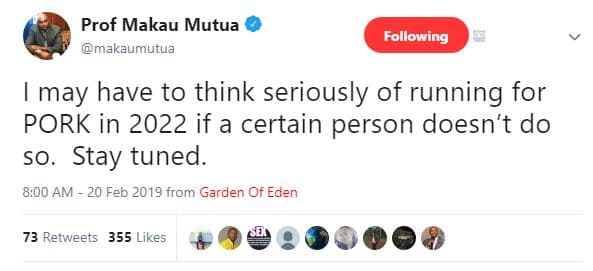 Prof makau mutua makaumutua following may have to think seriously of running for