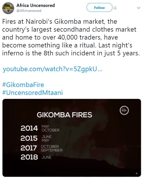 Africa uncensored afuncensored follow fires at nairobi's gikomba market the coun