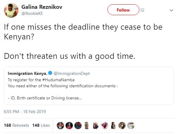 Galina reznikov rookieke follow if one misses the deadline they cease to be keny