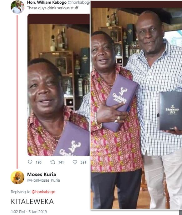 Hon. william kabogo honkabog these guys crink serious stuff. c 141 180 581 moses