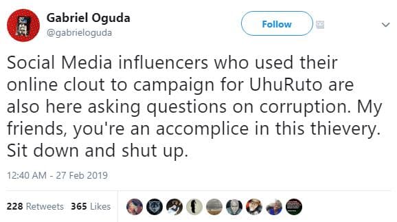 Gabriel oguda gabrieloguda follow social media influencers who used their online