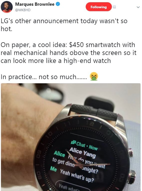 Marques brownlee mkbhd following lg's other announcement today wasn't so hot. on