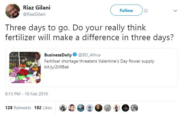 Riaz gilani riazgilani follow three days to go. do your really think fertilizer