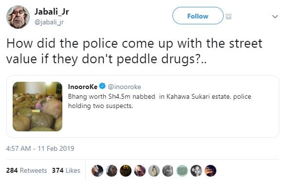 Jabali jr jabali_jr follow how did the police come up with the street value if t