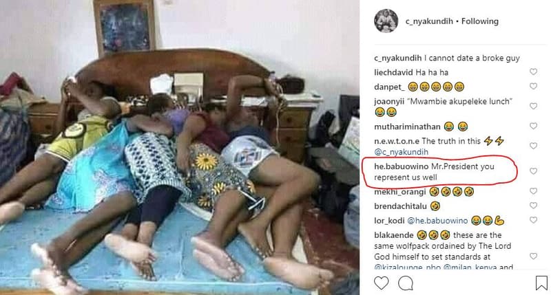 C_nyakundih following c_nyakundih cannot date broke guy liechdavid ha ha ha danp