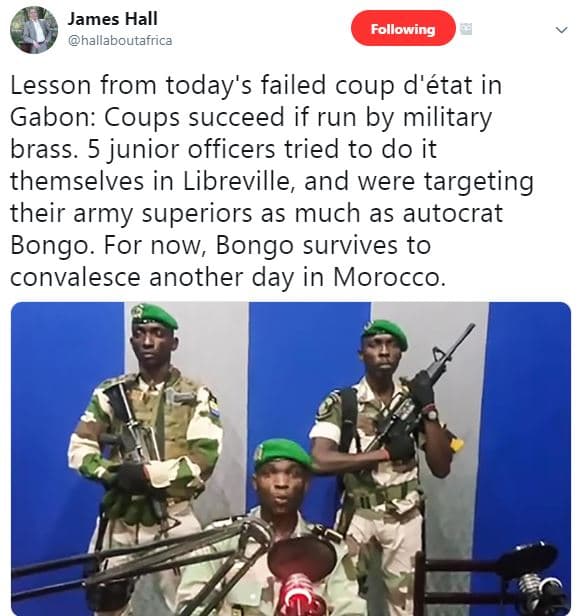 James hall hallaboutafrica following lesson from today's failed coup d'état in g