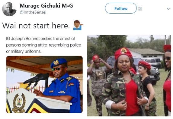 Murage gichuki m.g imthesensei follow wai not start here. ig joseph boinnet orde