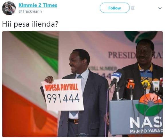 Kimmie 2 iimes trackmann follow hii pesa ilienda? presidi mpesa paybill nasi mak