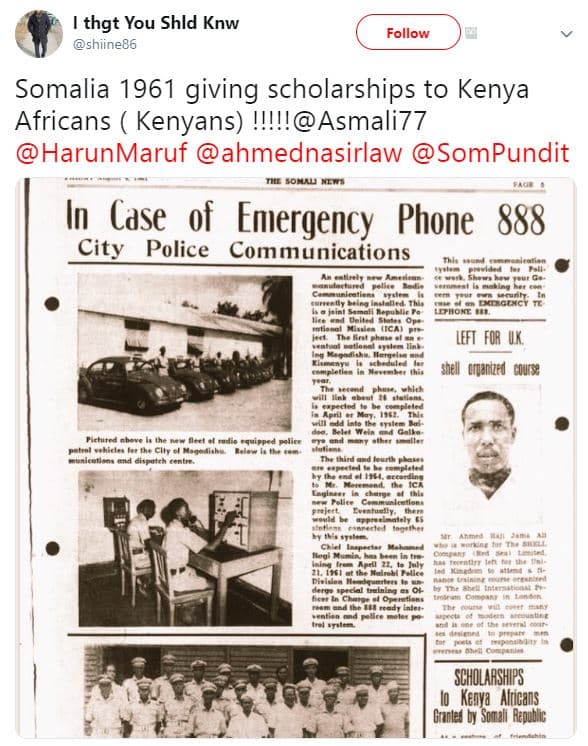 Thgt you shld knw shiine86 follow somalia giving scholarships to kenya africans