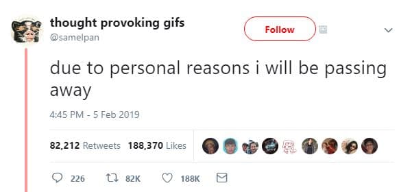 Thought provoking gifs samepan follow due to personal reasons will be passing aw