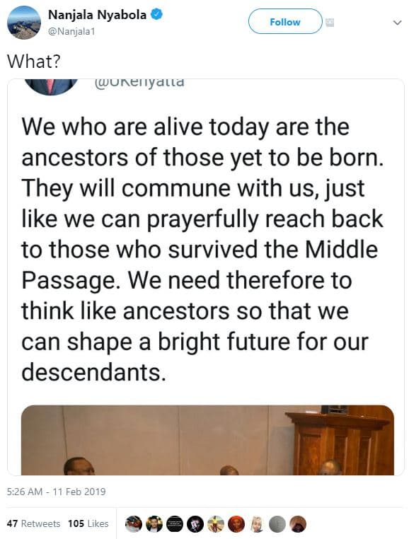 Nanjala nyabola nanjala1 follow what? wunellydlld we who are alive today are the