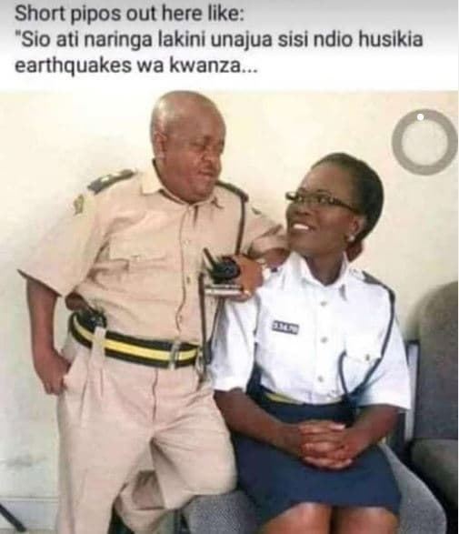 Short pipos out here like sio ati naringa lakini unajua sisi ndio husikia earthq