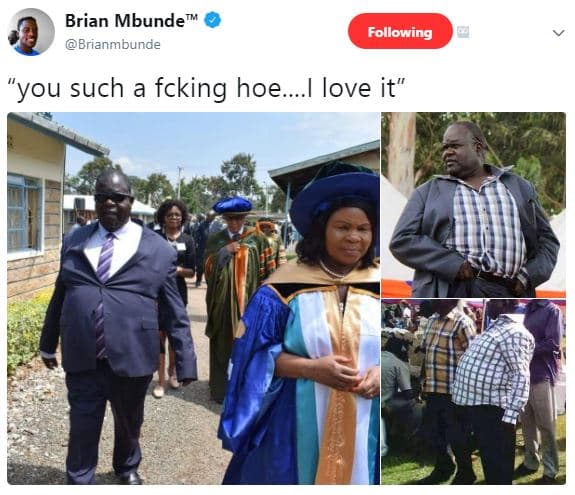 Brian mbunde brianmbunde following 'you such fcking hoe. love it