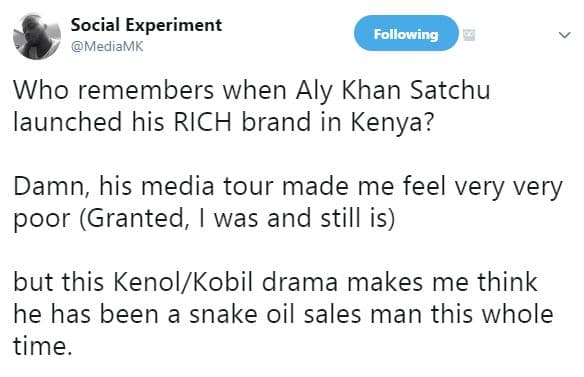 Social experiment mediamk following who remembers when aly khan satchu launched