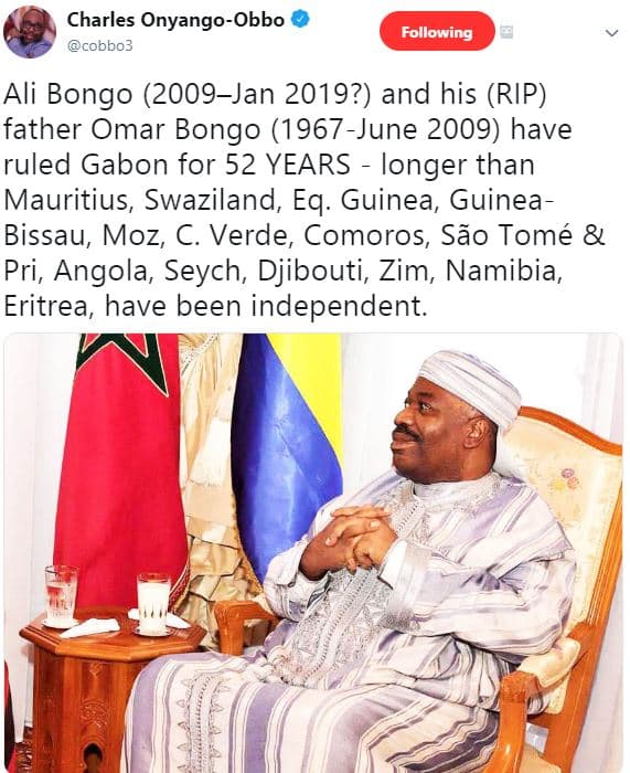 Charles onyangoobbo cobbo3 following ali bongo jan ? and his rip father omar bon