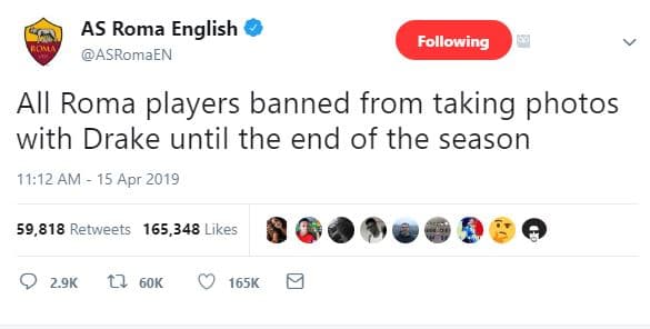 As roma english asromaen following all roma players banned from taking photos wi
