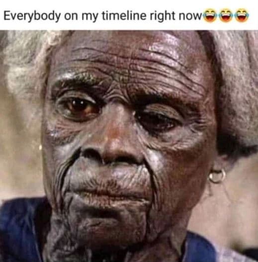 Everybody on my timeline right now