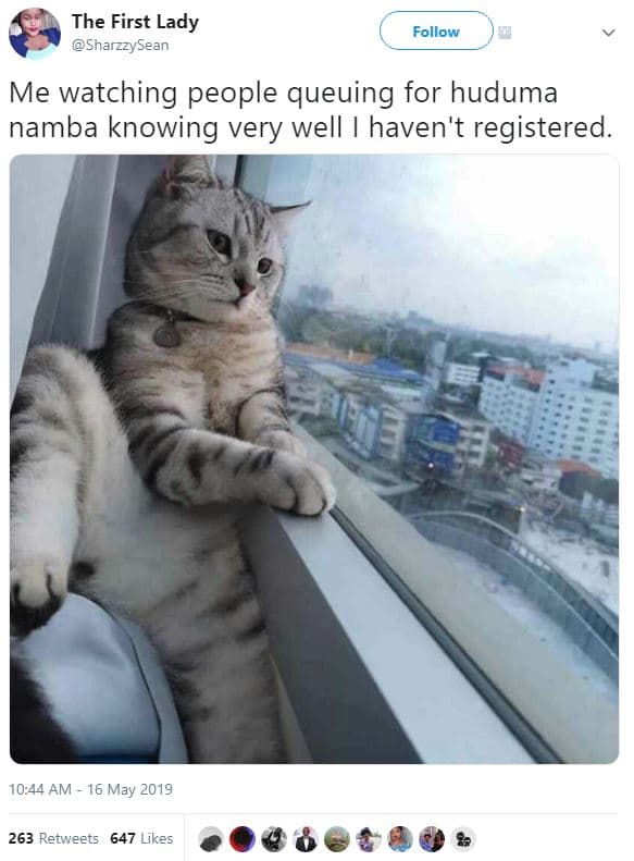 The first lady sharzzysean follow me watching people queuing for huduma namba kn