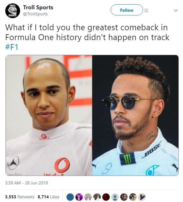 Troll sports trollsports follow what if told you the greatest comeback in formul