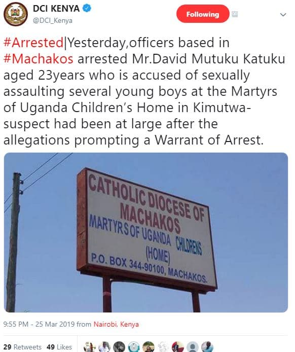 Dci kenya dci_ kenya following arrestedlyesterday officers based in machakos arr
