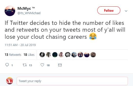 Mcmyc its_wnmichael follow if twitter decides to hide the number of likes and re