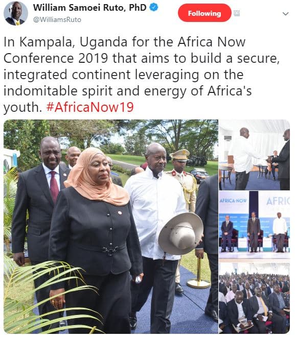 William samoei ruto, phd williamsruto following in kampala uganda for the africa