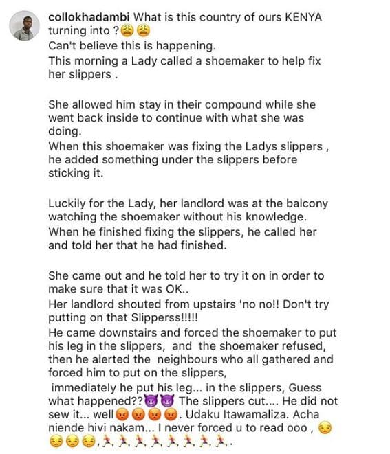 Collokhadambi what is this country of ours kenya turning into can't believe this