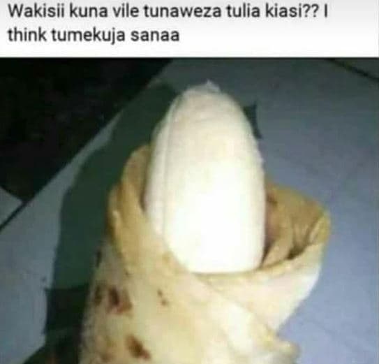 Wakisii kuna vile tunaweza tulia kiasi?? think tumekuja sanaa