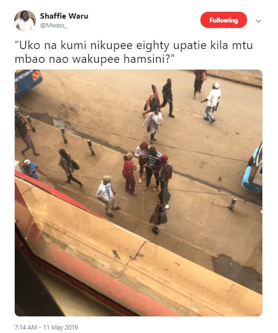 Shaffie waru iviwass following uko na kumi nikupee eighty upatie kila mtu mbao n