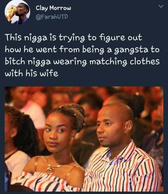 Clay morrow farahutd this nigga fs trying to figure out how he went from being a