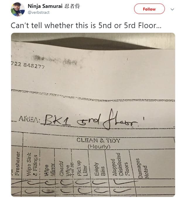 Ninja samurai iff verbstract follow can't tell whether this is 5nd or 5rd floor.