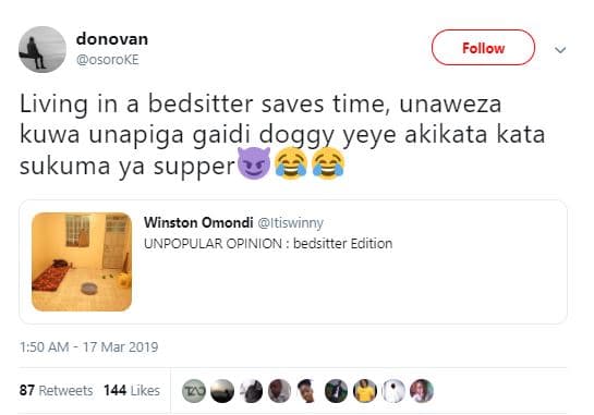 Donovan osoroke follow living in a bedsitter saves time unaweza kuwa unapiga gai
