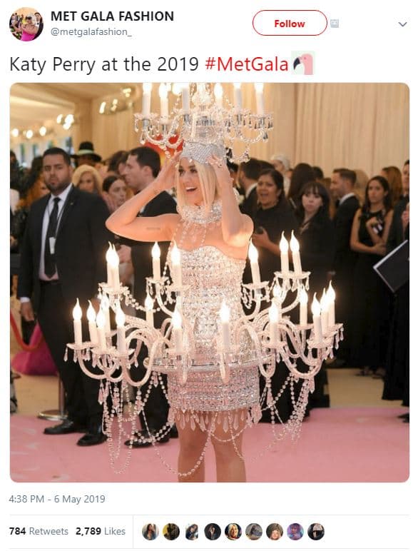 Met gala fashion metgalatashion_ follow katy perry at the metgala 4.38 pm 6 may