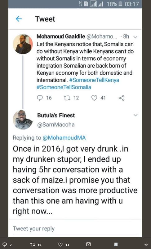 18 03.17 tweet mohamoud gaaldile mohamo 8h let the kenyans notice that, somalis