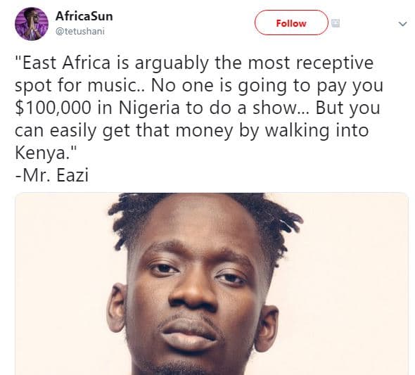 Africasun tetushani follow 'east africa is arguably the most receptive spot for