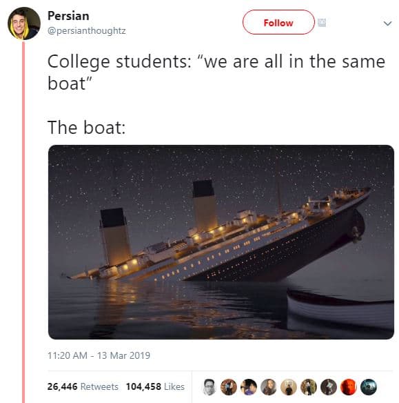 Persian persianthoughtz follow college students we are all in the same boat the