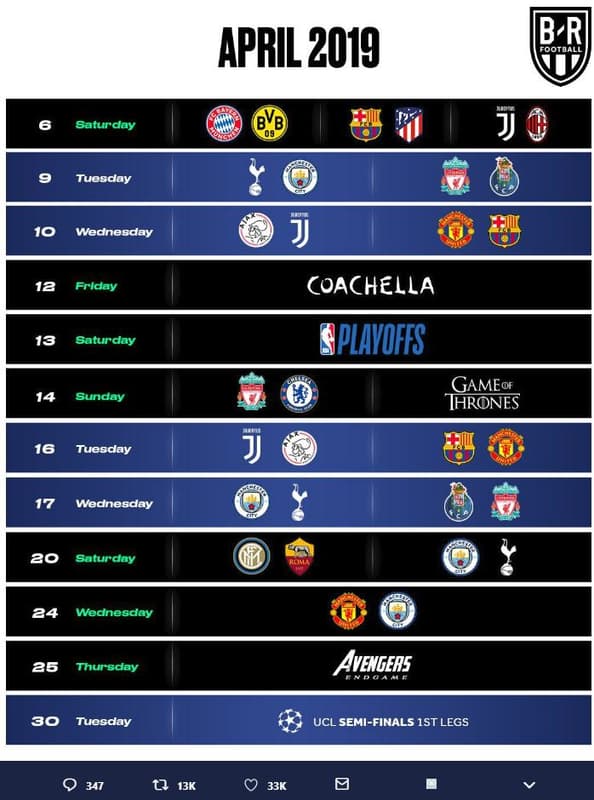 Br footall april saturday j tuesday 10 wednesday j 12 friday oachella jplayoffs